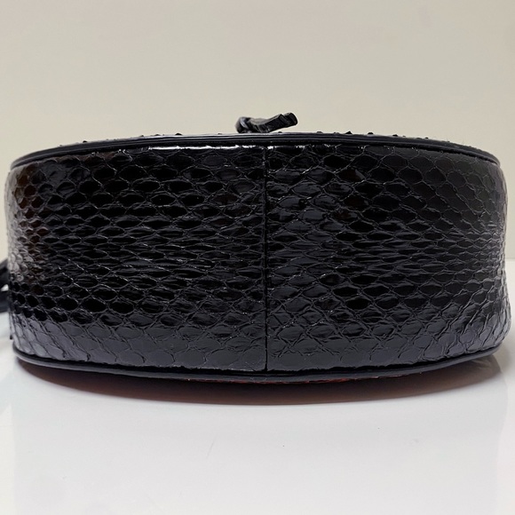 ALTUZARRA Exotic Python Snakeskin Black Multicolor Shoulder Crossbody Bag Italy - Picture 6 of 11